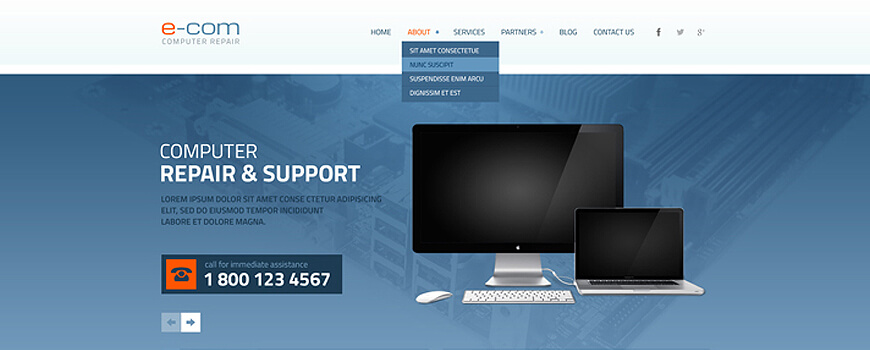 5 top ranked computer repair website templates