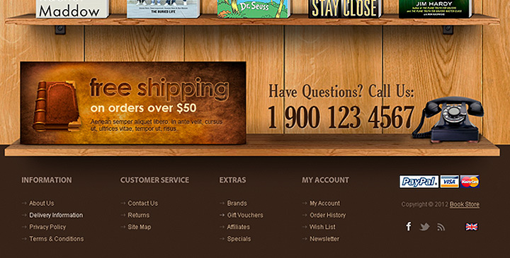 bookstore website template