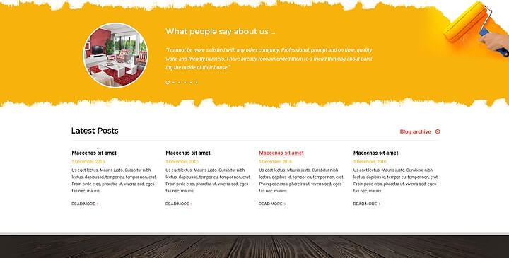 painting company website template