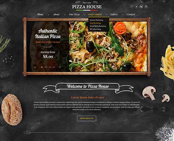 Pizza website template Pizza website template
