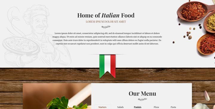 pizza website template