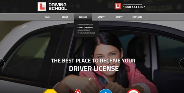 Driving School bootstrap