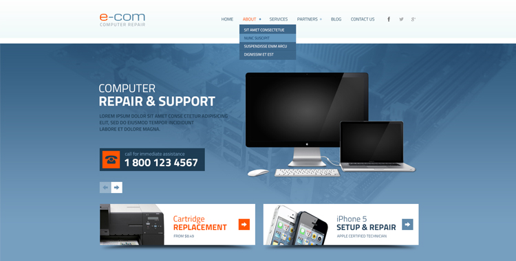 Computer Repair WordPress Template