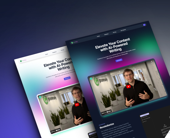 Transform your AI writing service with Writey - the ultimate HTML landing page template. Stunning design, powerful features, global reach. HTML landing page template thumbnail image