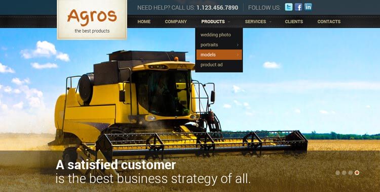 Agriculture free html template