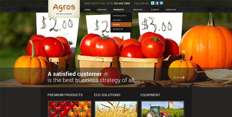agro free bootstrap theme