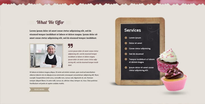 bakery website design