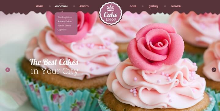 bakery website template