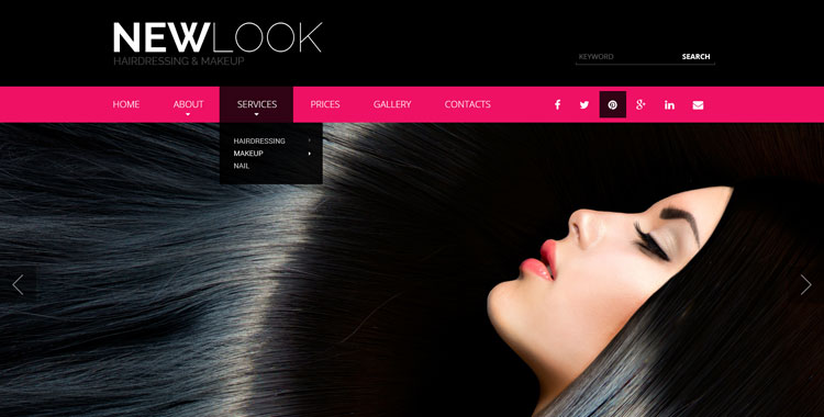 beauty salon bootstrap template