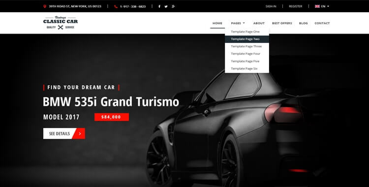 Car Dealer Bootstrap Template