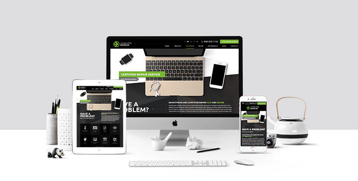 Computer repair template theme