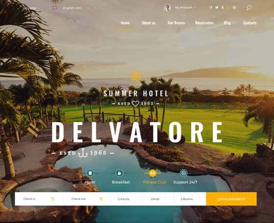Hotel Delvatore - Bootstrap 4 Template Hotel Delvatore - Bootstrap 4 Template