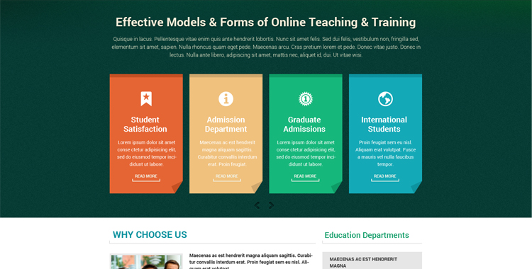 free HTML school template