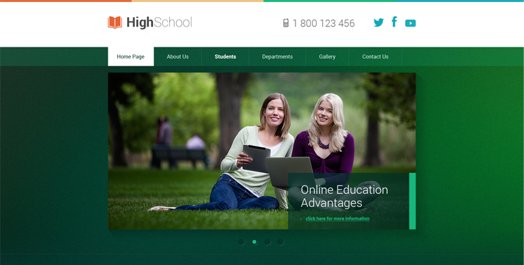 education free website template