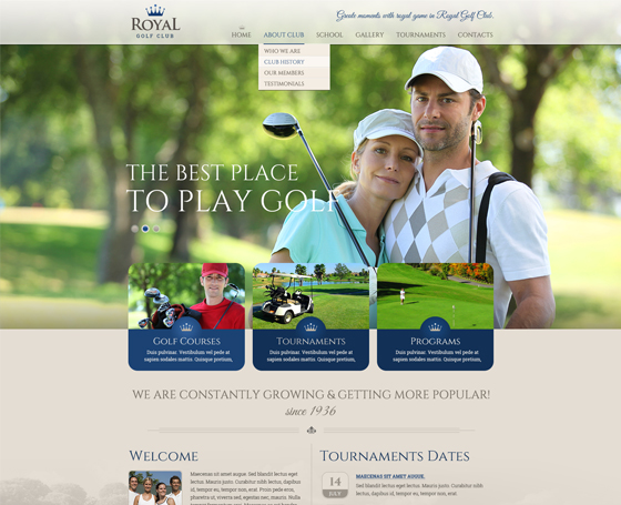 free Golf Club HTML Template free Golf Club HTML Template