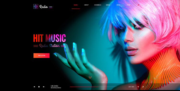 Hit Radio Bootstrap 4 Template