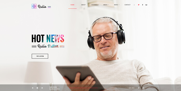 Hit Radio WordPress Radio Station Theme