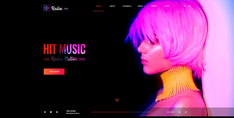 Hit Radio WordPress Template