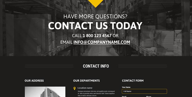 Industrial Responsive Bootstrap Template