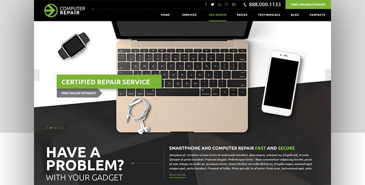 laptop repair template