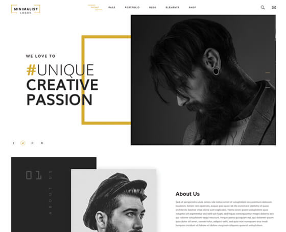 minimalist bootstrap theme