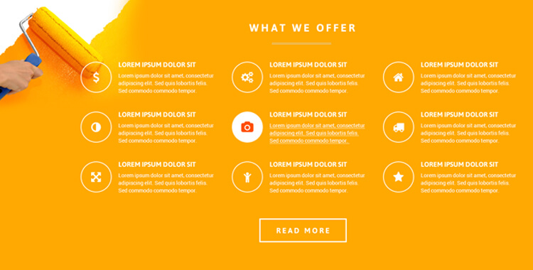 Paint co. landing page theme