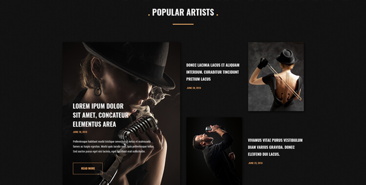 Region Radio Bootstrap 4 website template