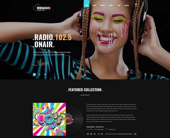 Region Radio Bootstrap 4 Template Region Radio Bootstrap 4 Template