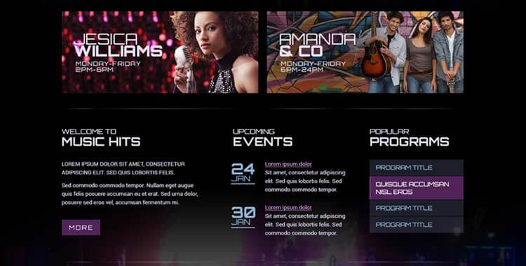 Radio WordPress Template