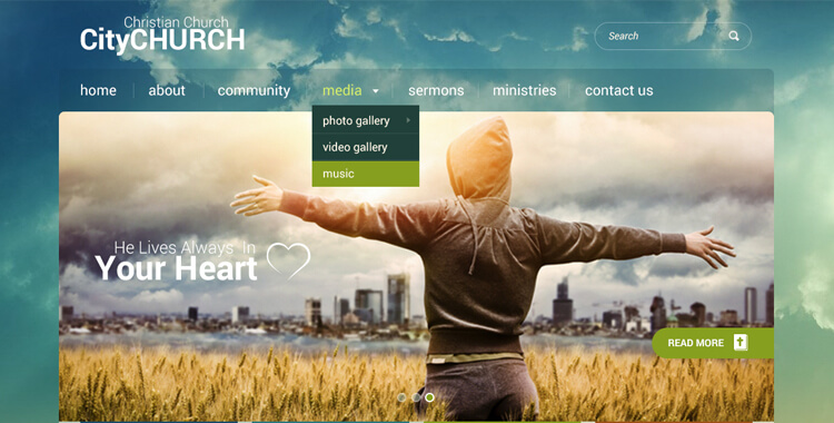 Church free bootstrap template