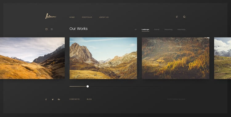 Photographer website template