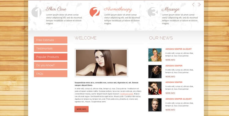 SPA salon Free bootstrap template