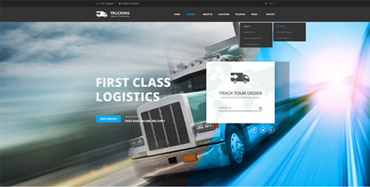 Transportation WordPress Template