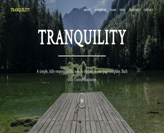 Tranquility - Responsive One-Page Theme Tranquility - Responsive One-Page Theme