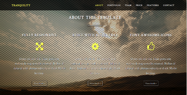 Tranquility - Responsive One-Page Template