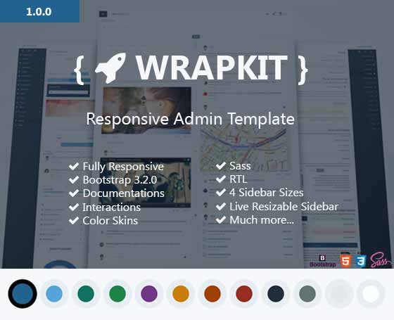 Wrapkit - Responsive Admin Template
