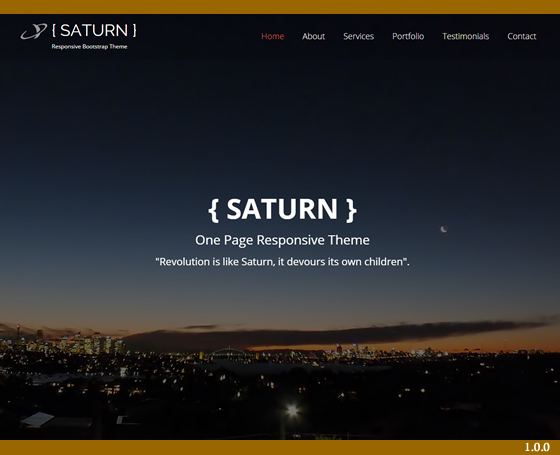 SATURN - One Page Responsive Template SATURN - One Page Responsive Template