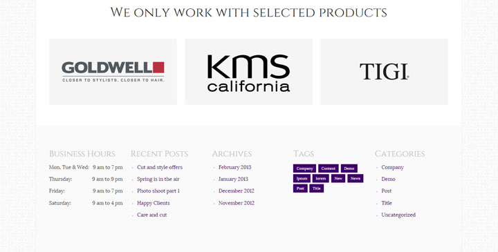 Curls - Hair Salon wordpress hair salon theme