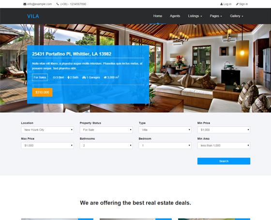 Vila - Responsive Real Estate Template