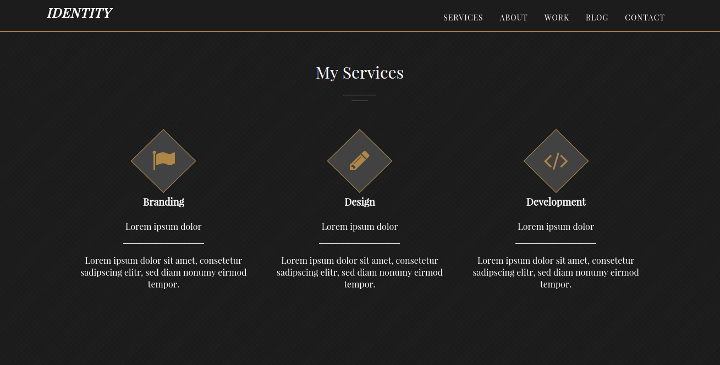 Identity - Your online html portfolio