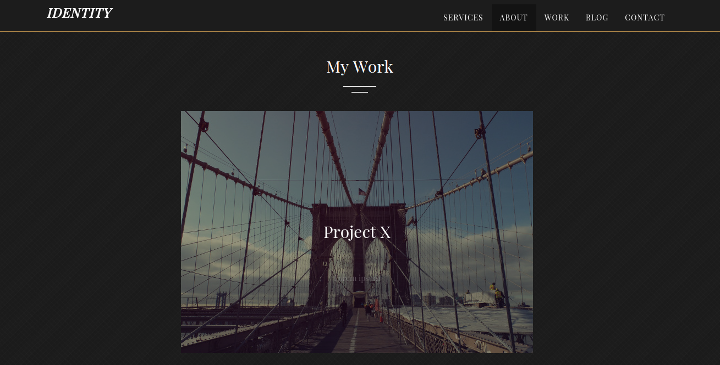 Identity - Your online html bootstrap portfolio