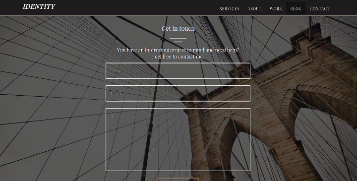 Identity - Your online html bootstrap portfolio template