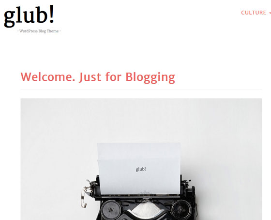 Glub! -Clean &; Responsive WordPress Blog Glub! -Clean &; Responsive WordPress Blog