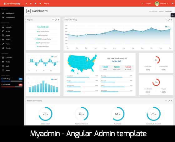 MyAdmin - Angular Admin Template