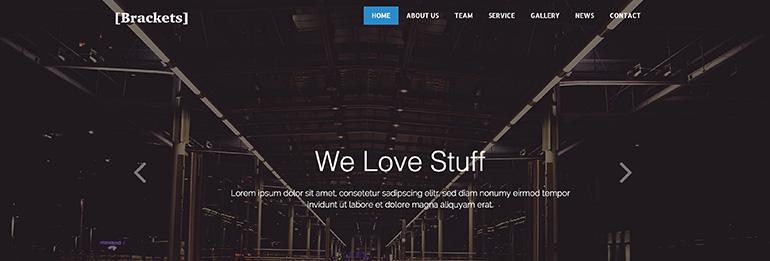 Brackets onepage theme