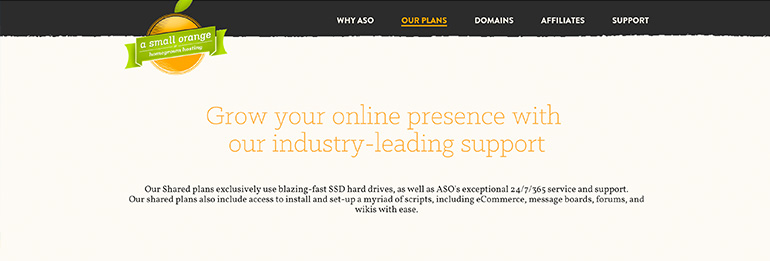 a small orange hosting package