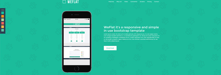 WeFlat bootstrap theme