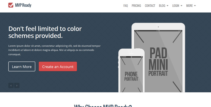 MVP Ready - Admin & Frontend Template