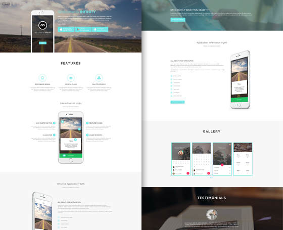 Infinity - Mobile App HTML5 Template Infinity - Mobile App HTML5 Template