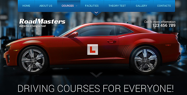 Driving school website template